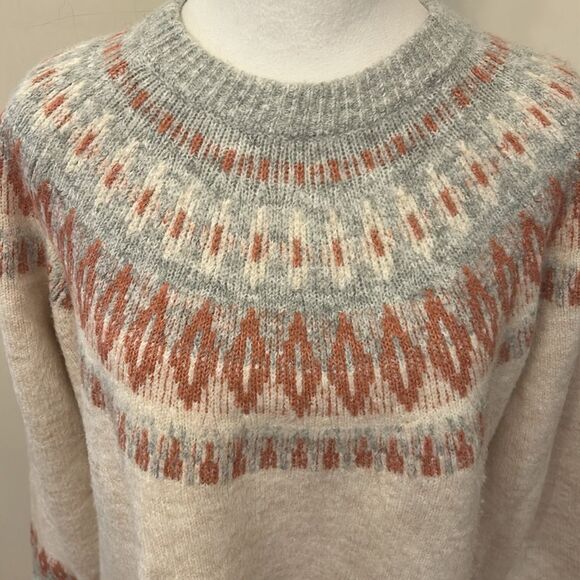 Evolution by Cyrus cream gray mauve long sleeve sweater Size XL EUC - Picture 3 of 6